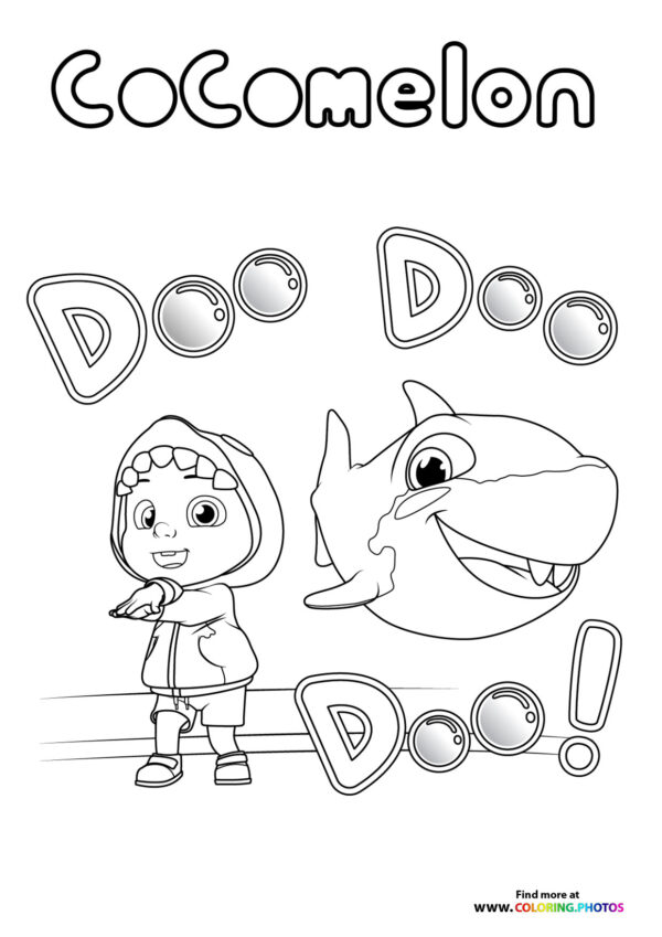 Baby shark - CoComelon coloring page