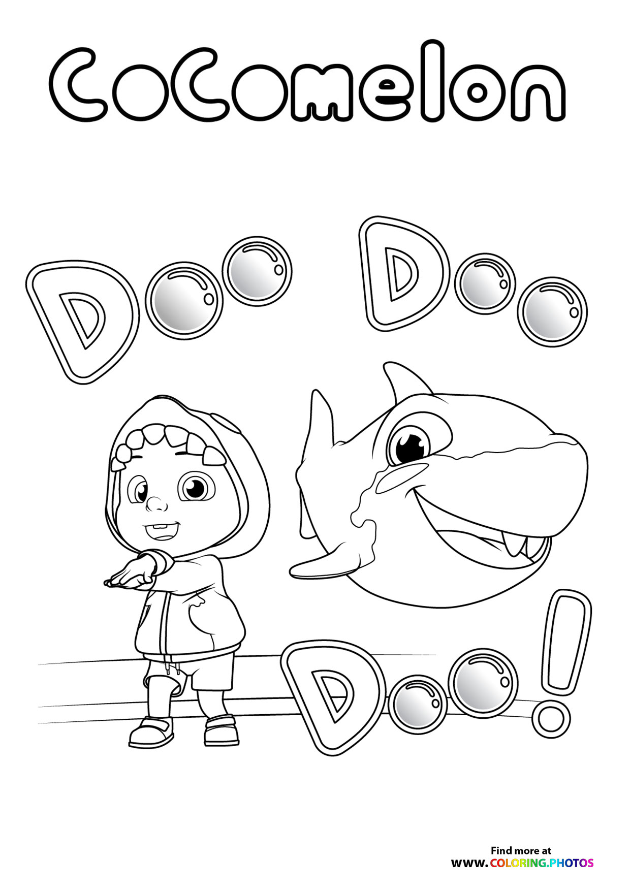 Baby shark - CoComelon coloring page