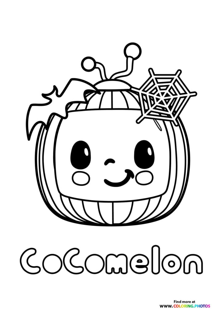 CoComelon halloween pumpkin coloring page
