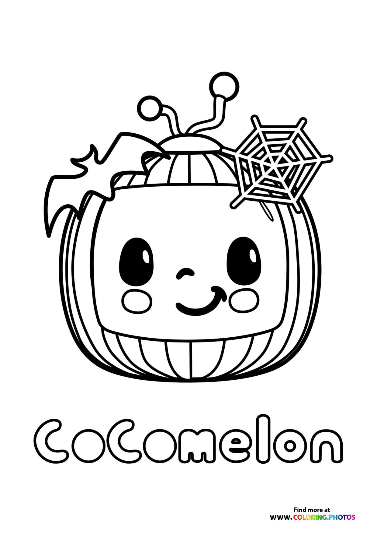 CoComelon halloween pumpkin coloring page