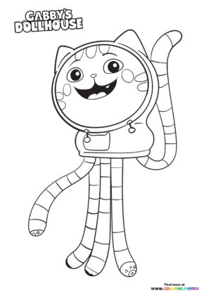 DJ Catnip - Gabby's Dollhouse Coloring Page