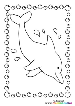 Dolphin swimming in sea