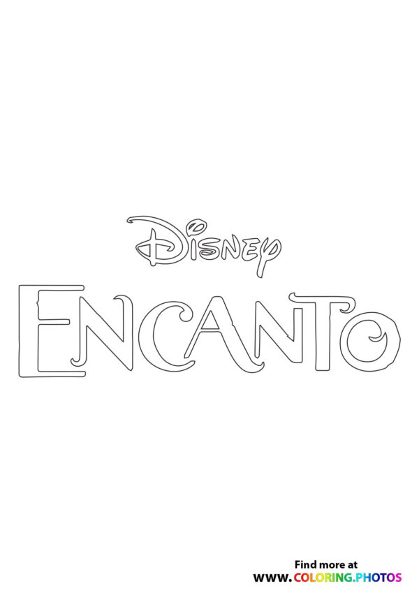 Disney Encanto logo coloring page