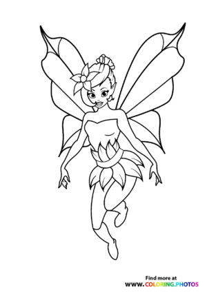 Fairy in a dress with leaves