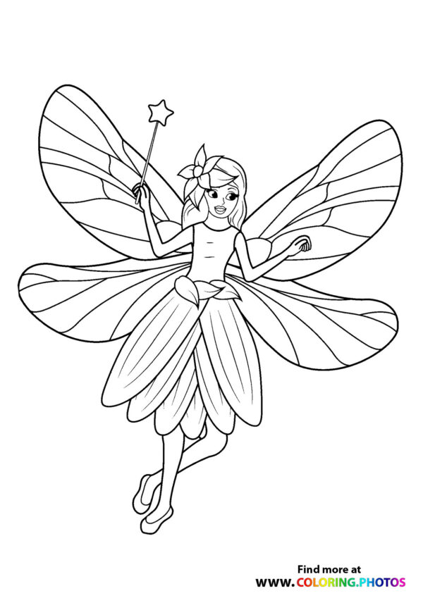 Fairy with star magic wand