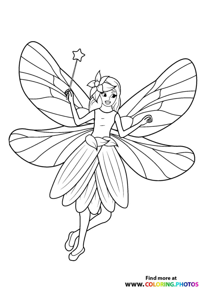 Fairy with star magic wand
