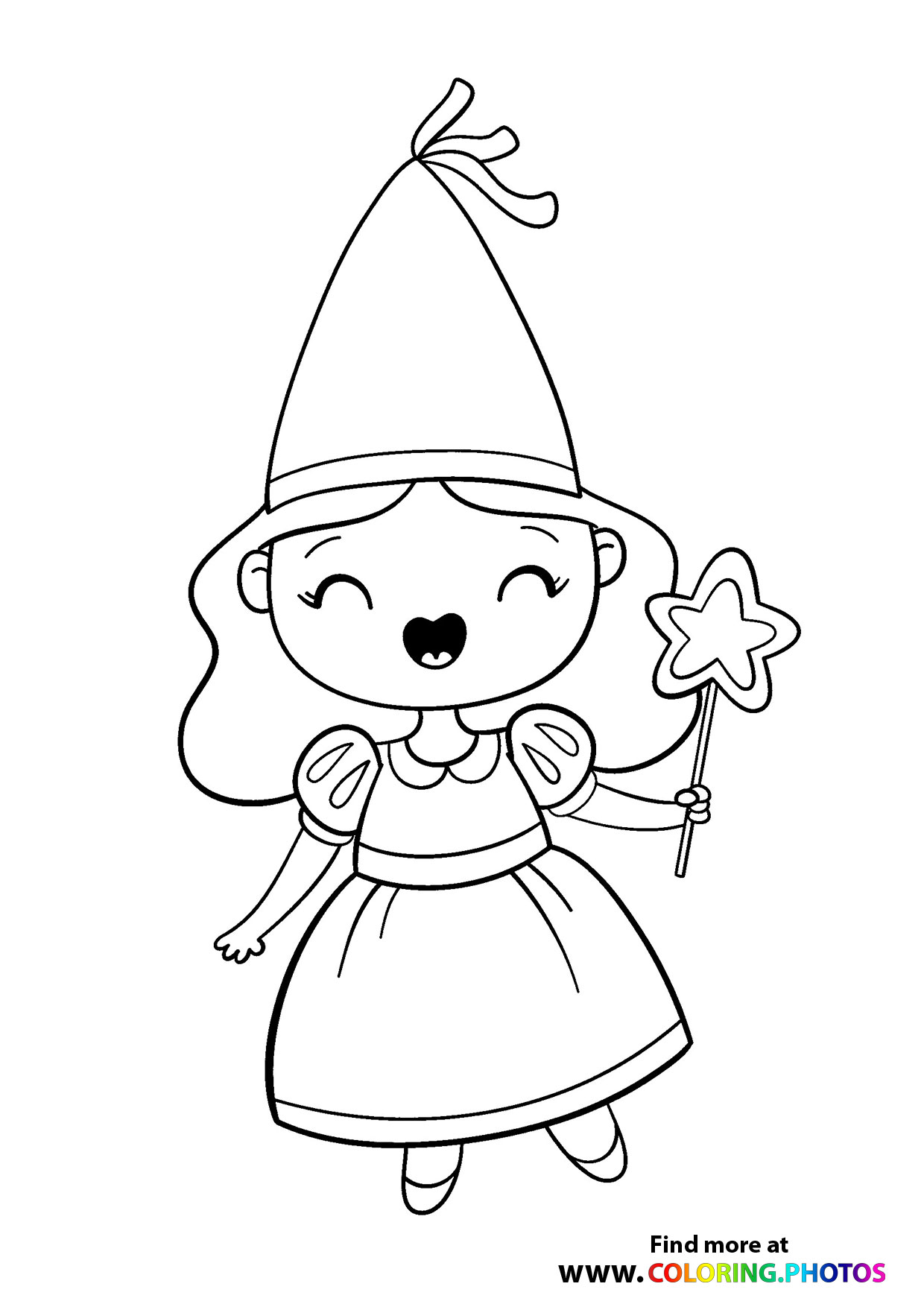 Fairy with a hat and magic wand