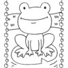 Frog sitting on a lily pad