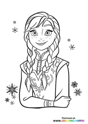 Anna with Braids and Snowflakes