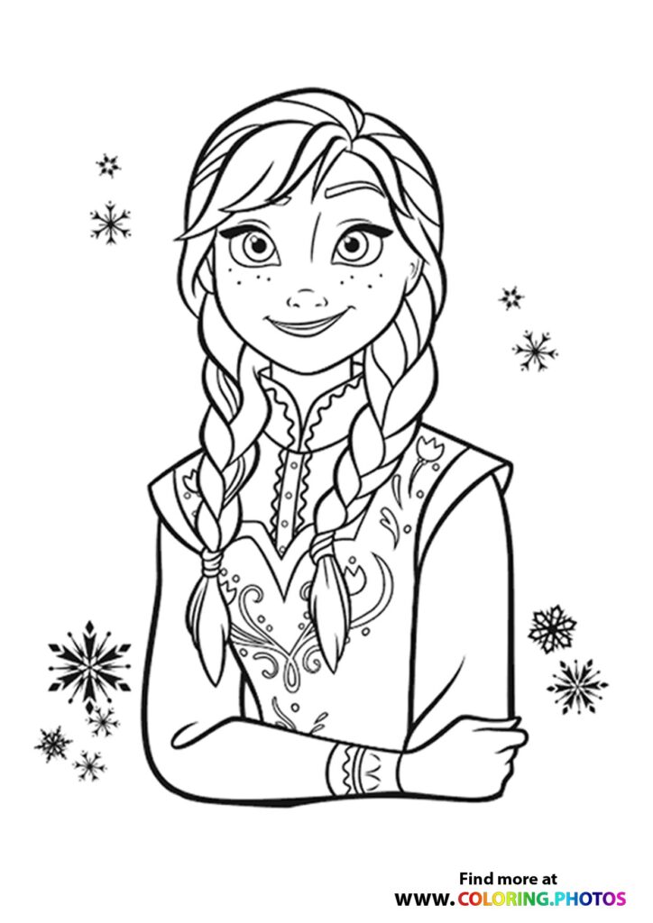 Frozen Anna Coloring Page