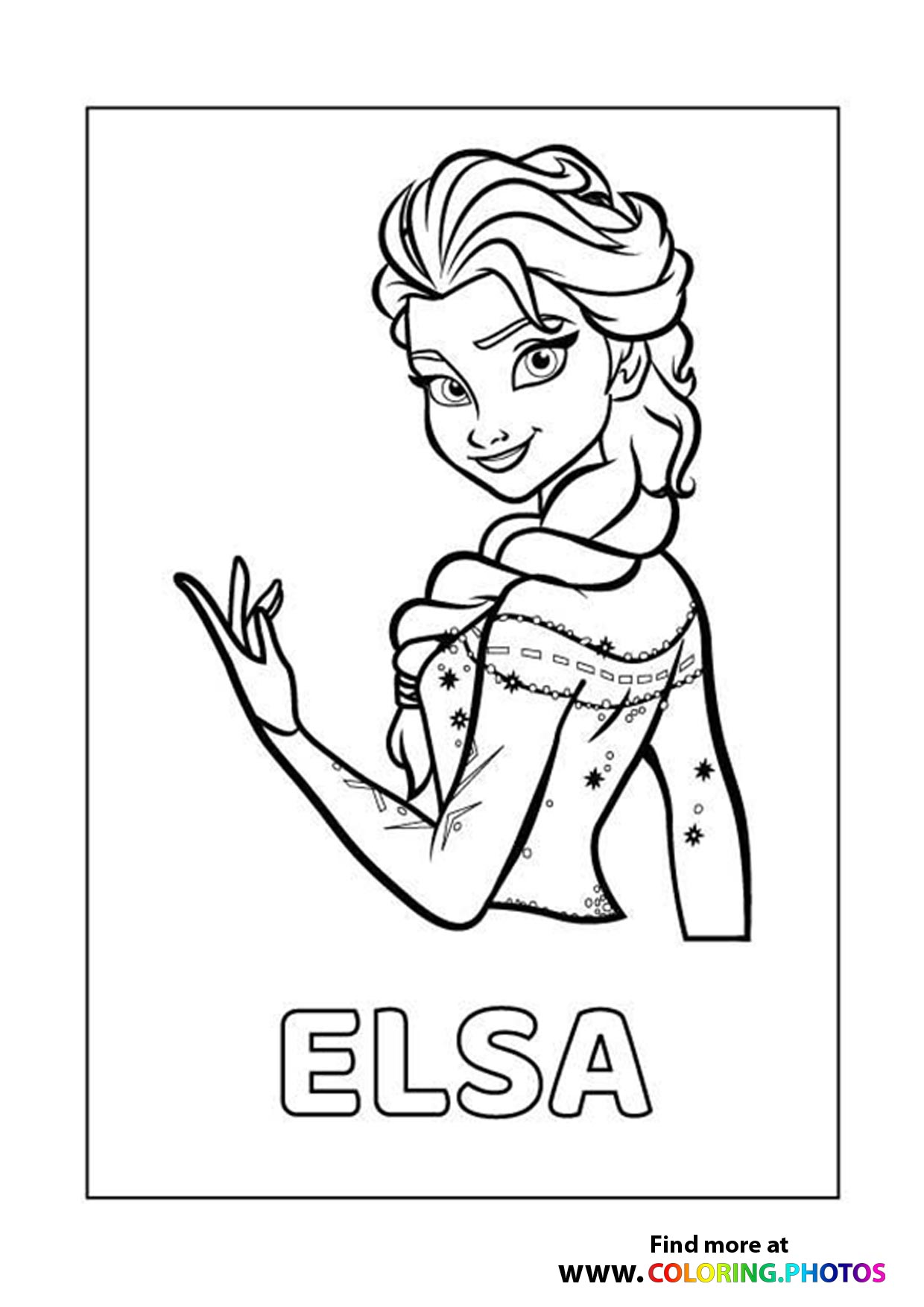 Frozen Elsa Coloring Page