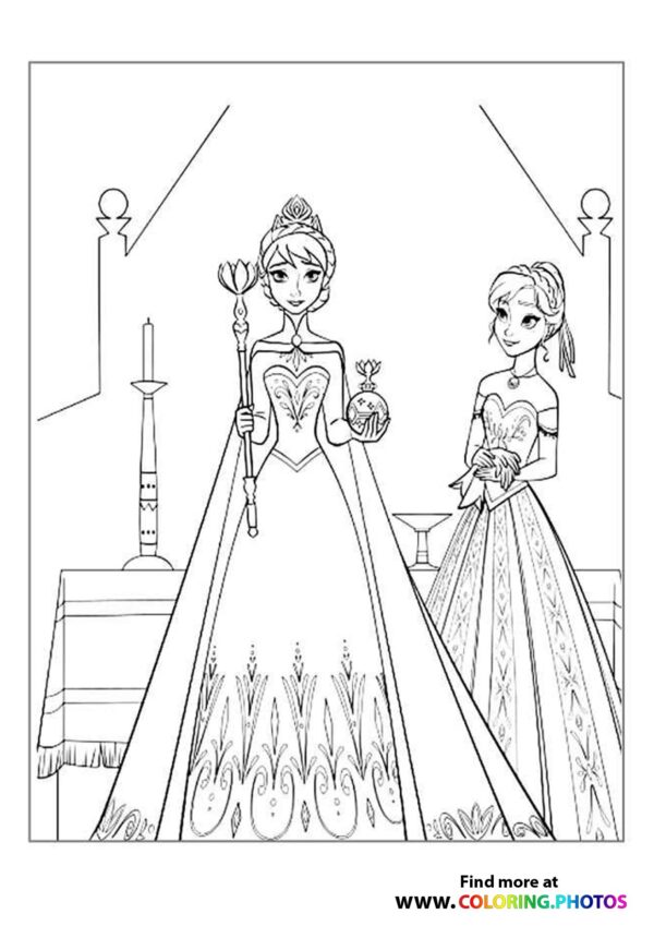 Frozen Elsa and Ana Crowning