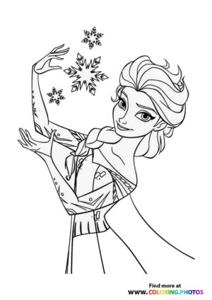 Elsa Casting Snowflakes