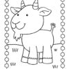 Goat on a field coloring page