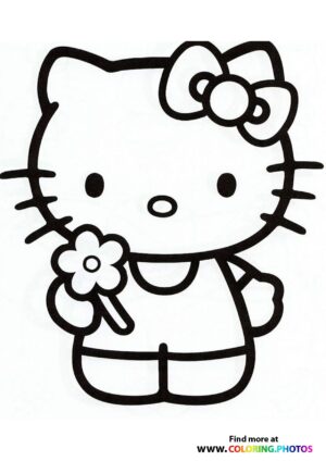 Hello Kitty with flower
