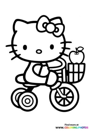 Hello Kitty on bike