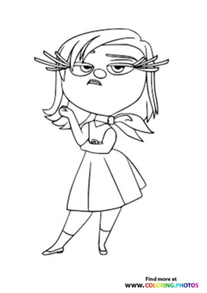Sadness with Blue Bow