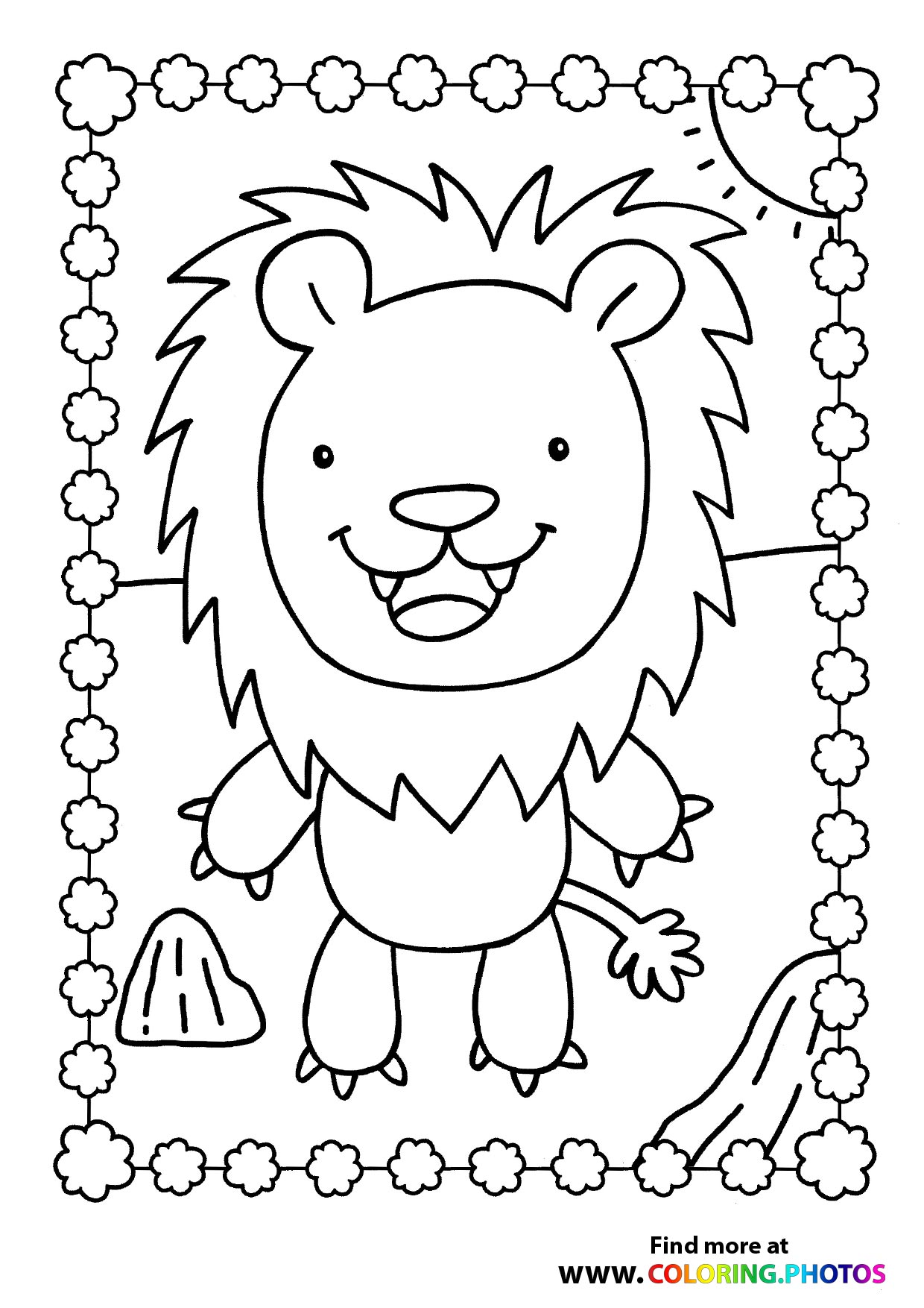 Lion enjoying the sun