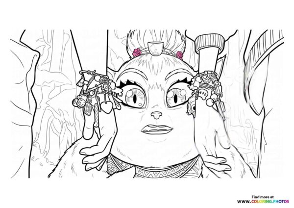 Character with Ornate Jewelry and Crown