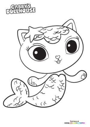 Mercat - Gabby's Dollhouse Coloring Page