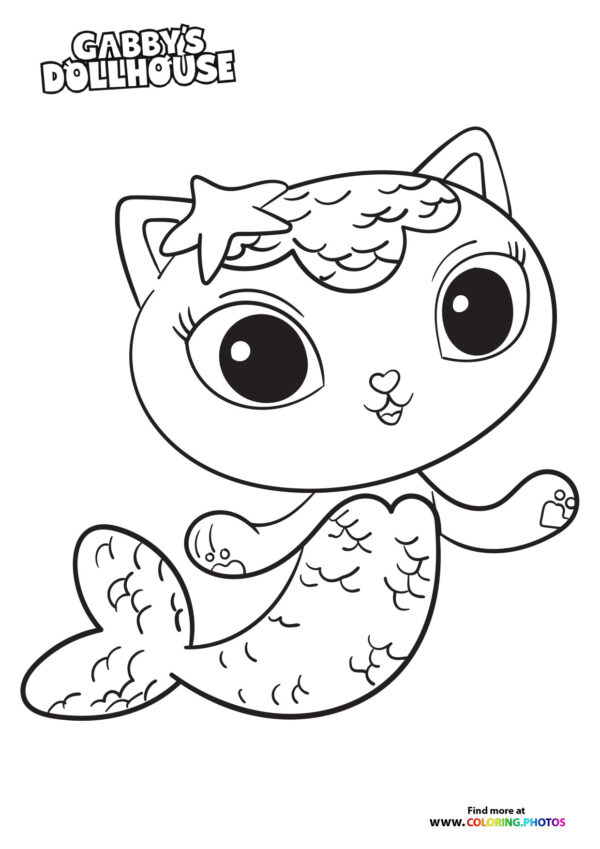 Mercat - Gaby's Dollhouse coloring page
