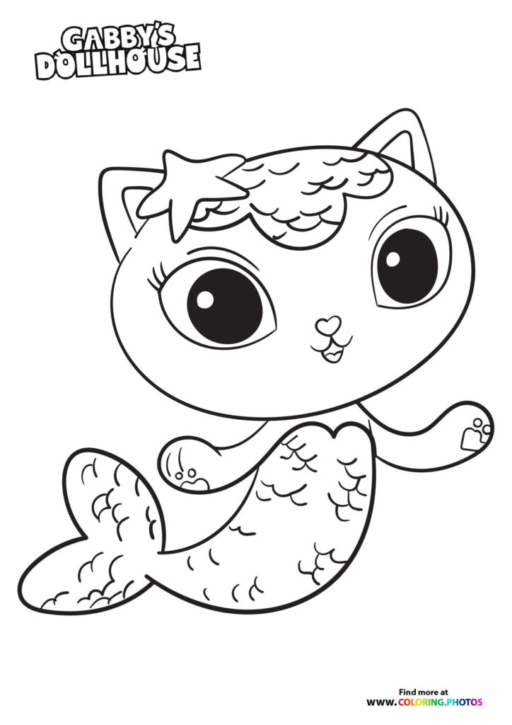 Mercat - Gaby's Dollhouse coloring page