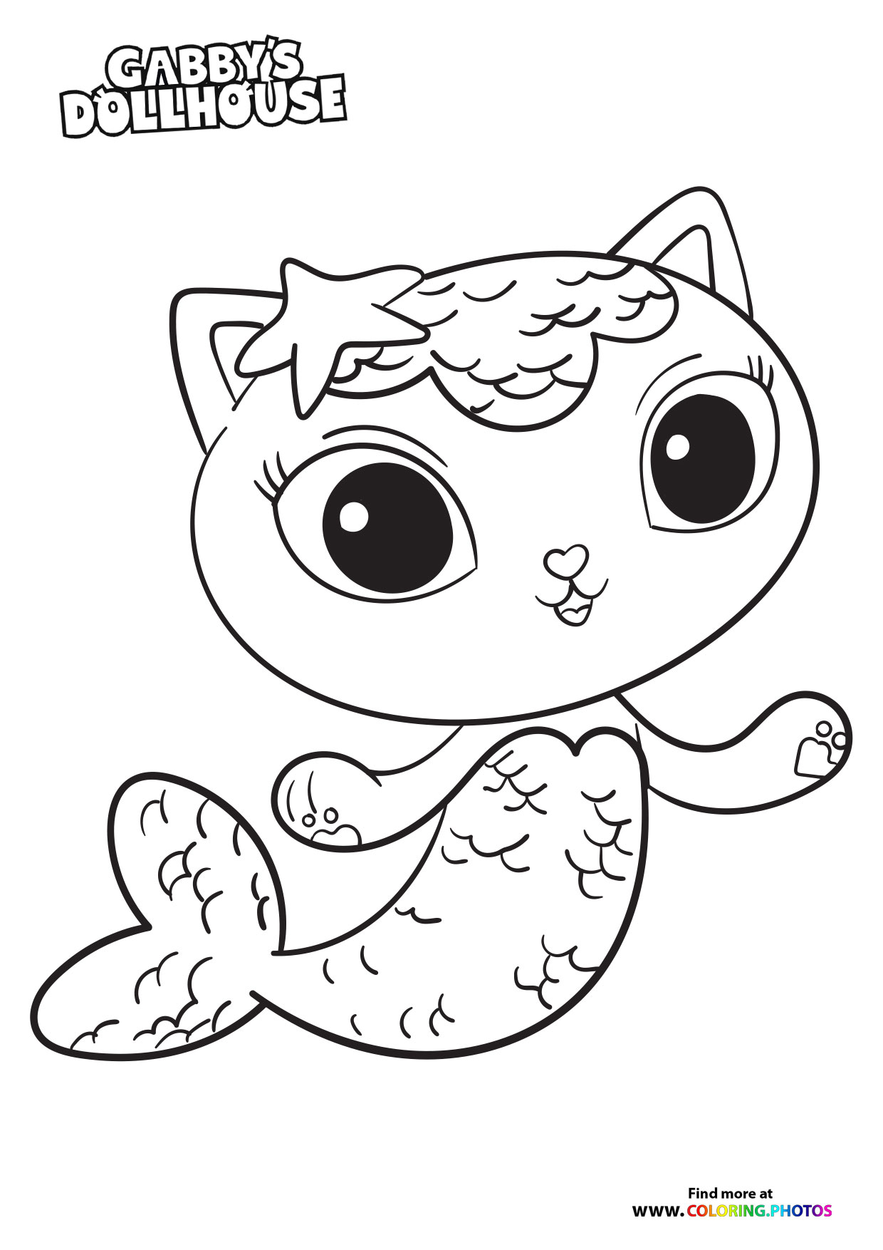 Mercat - Gaby's Dollhouse coloring page