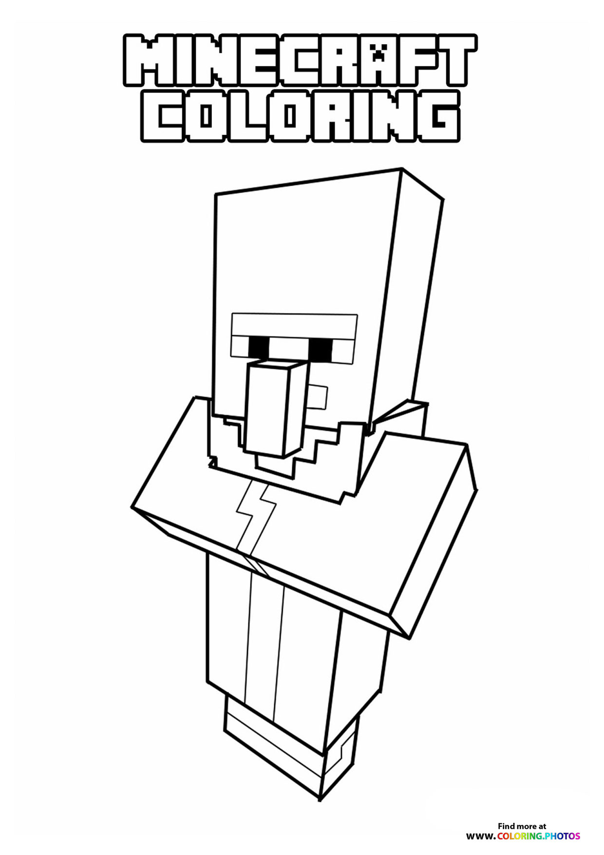 Minecraft Characters coloring page