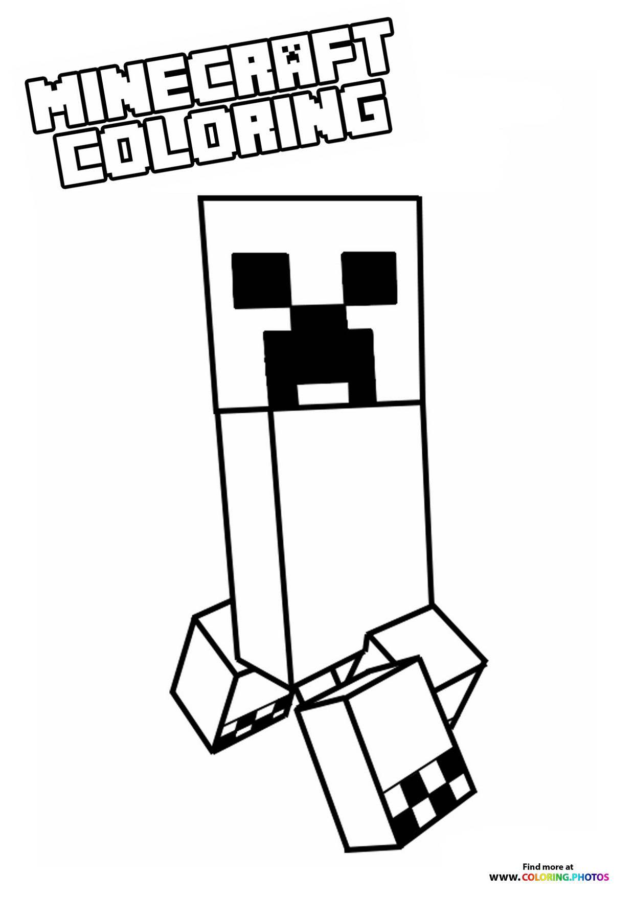 Minecraft Creeper coloring page