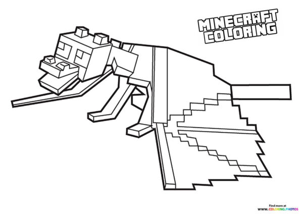 Minecraft Dragon coloring page