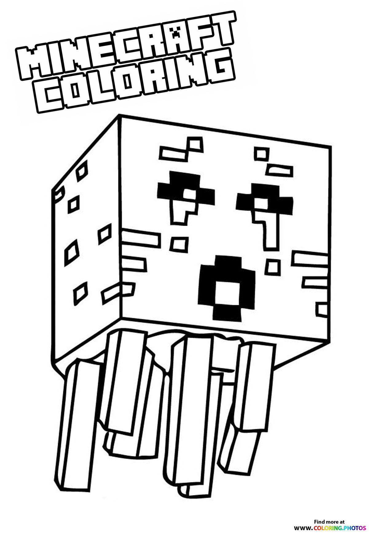 Minecraft Enemy coloring page