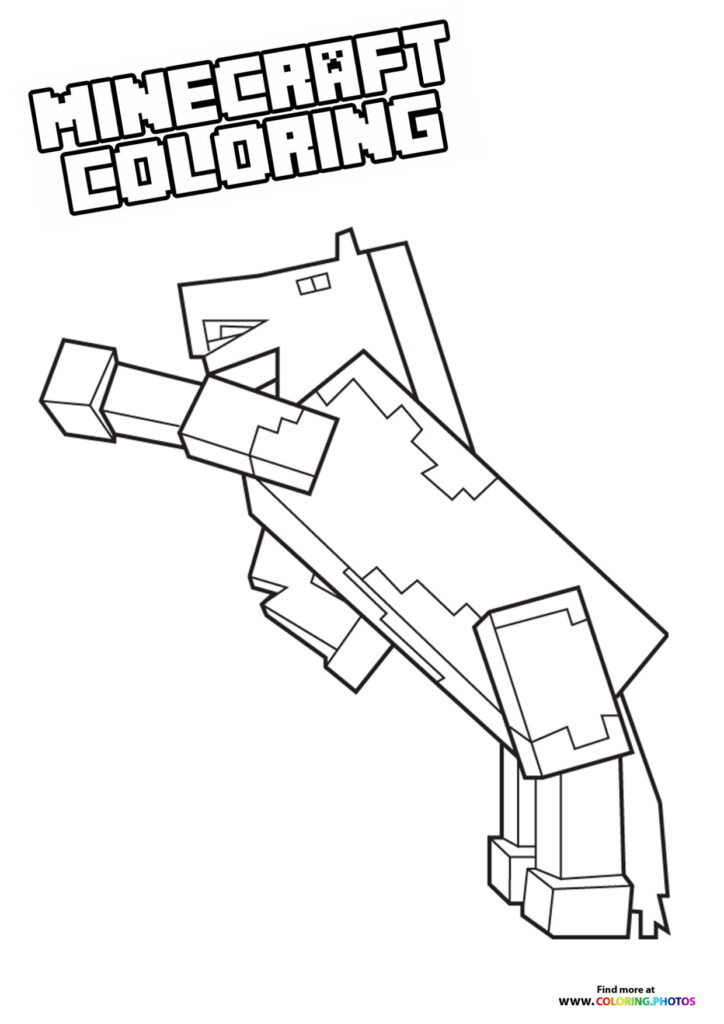 Minecraft Unicorn coloring page