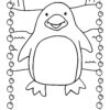 Penguing walking on beach