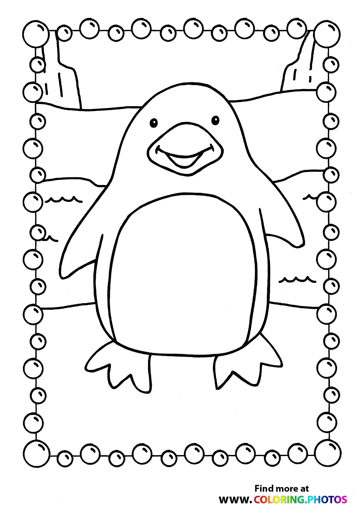 Penguing walking on beach