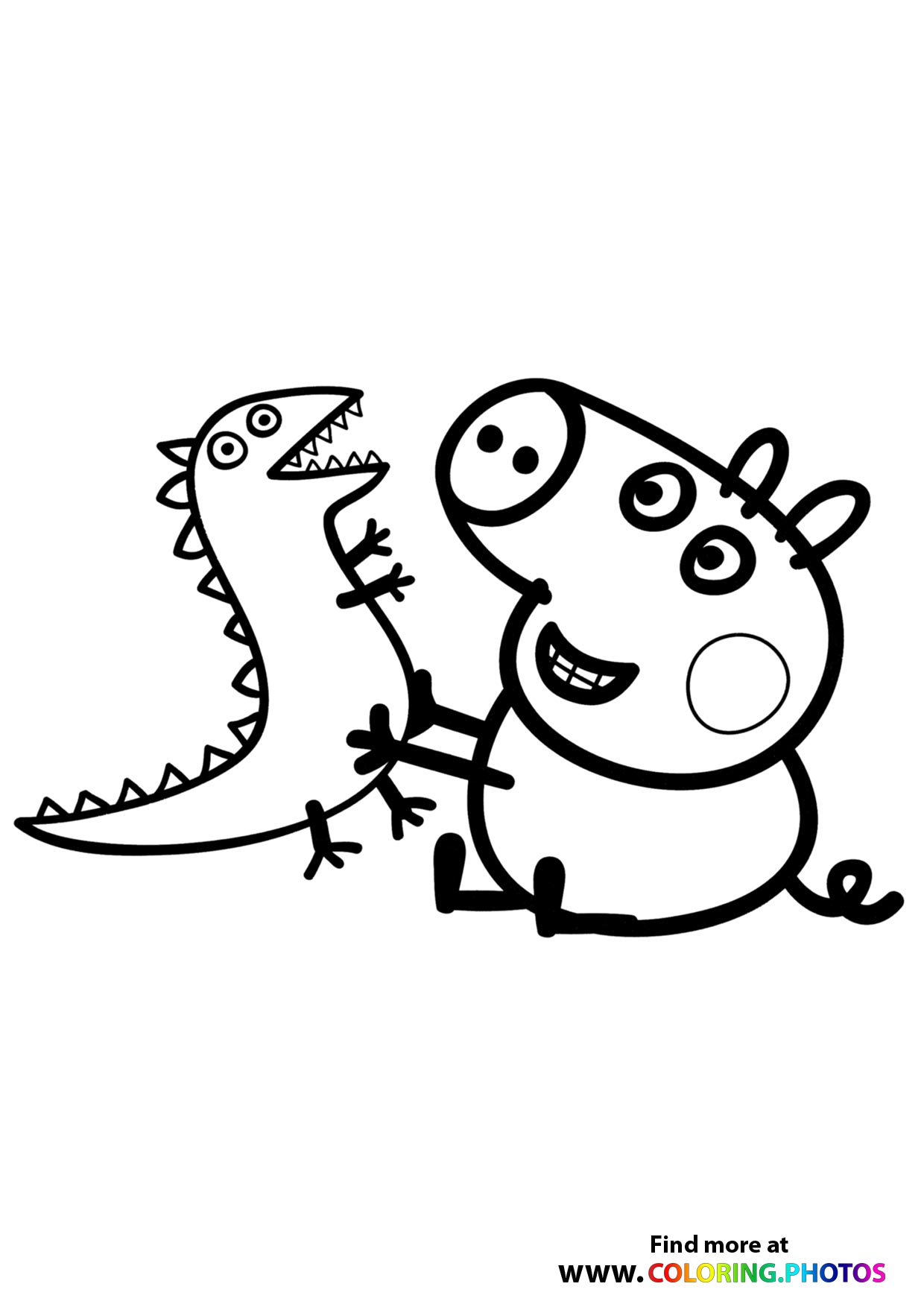 Peppa Pig George coloring page