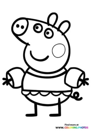 Peppa Pig swimming