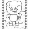 Pig in a puddle