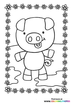 Pig in a puddle