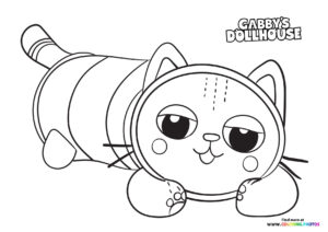 Pillow Cat - Gabby's Dollhouse Coloring Page