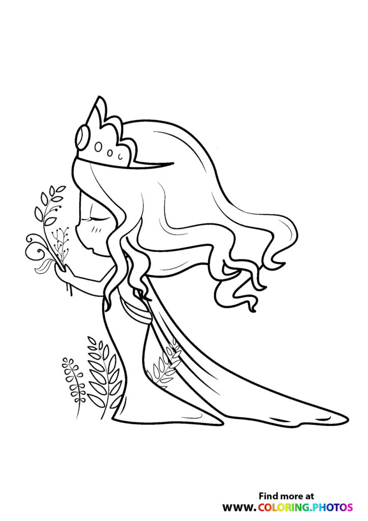 Princess walking in nature