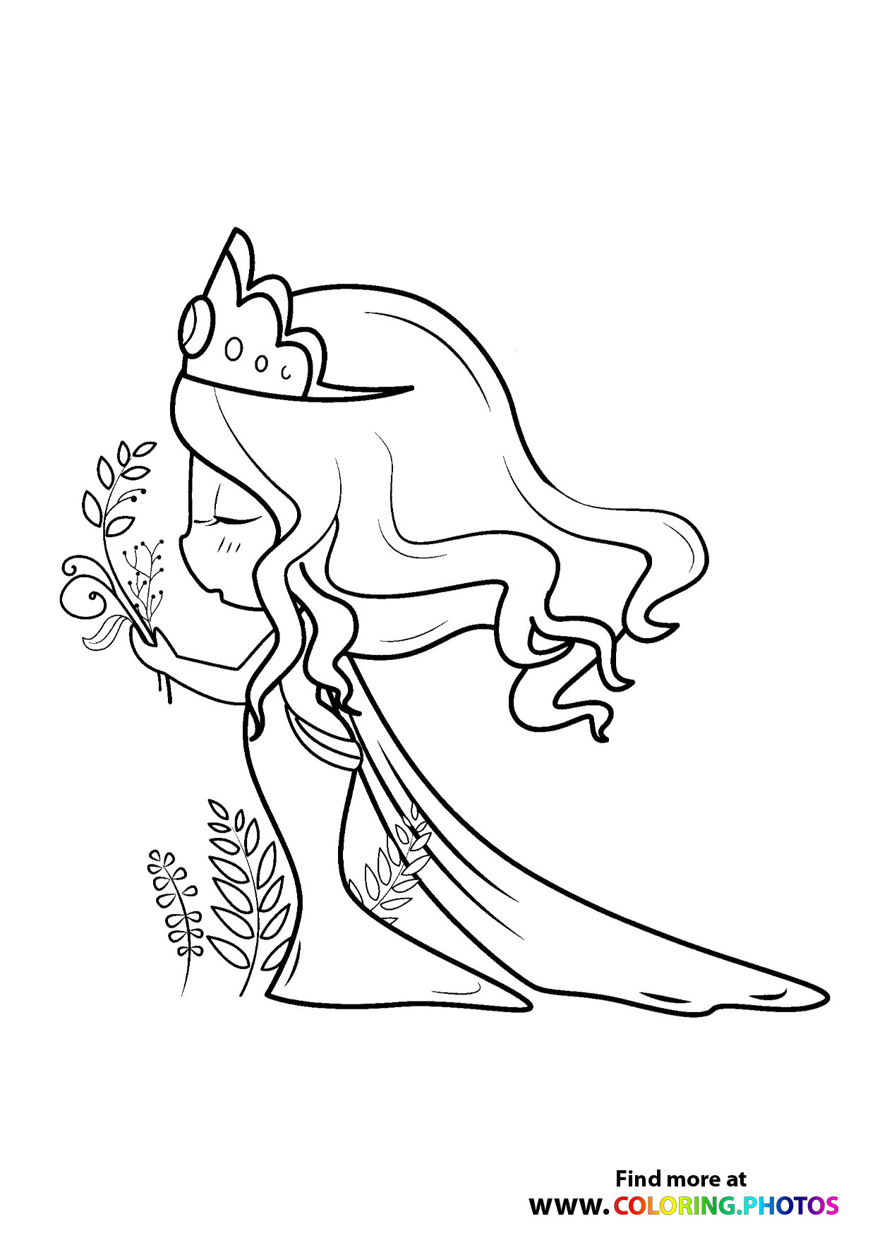 Princess walking in nature