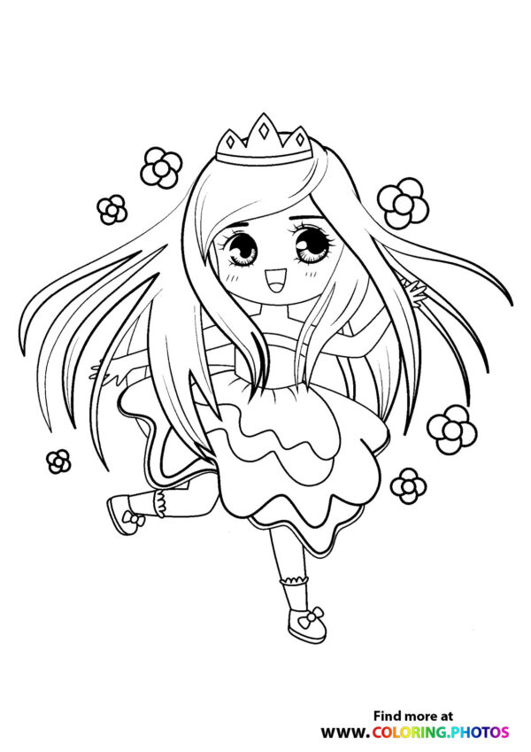 Princess with flowers