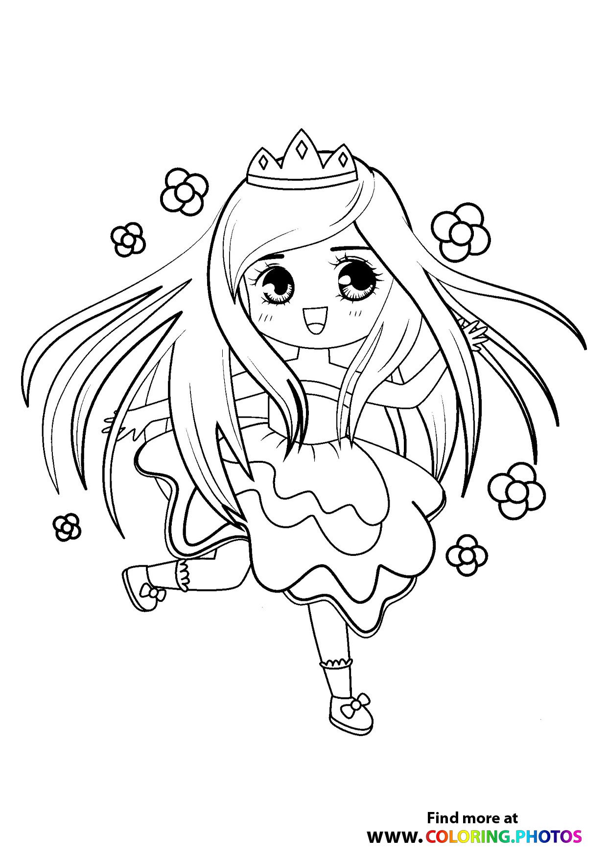 Princess with flowers