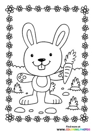 Rabbit with a carrot