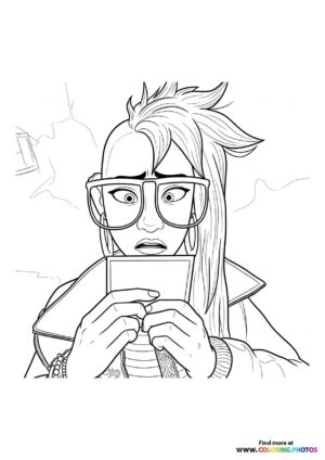 Girl with Glasses and Device