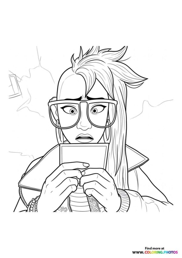 Girl with Glasses and Device