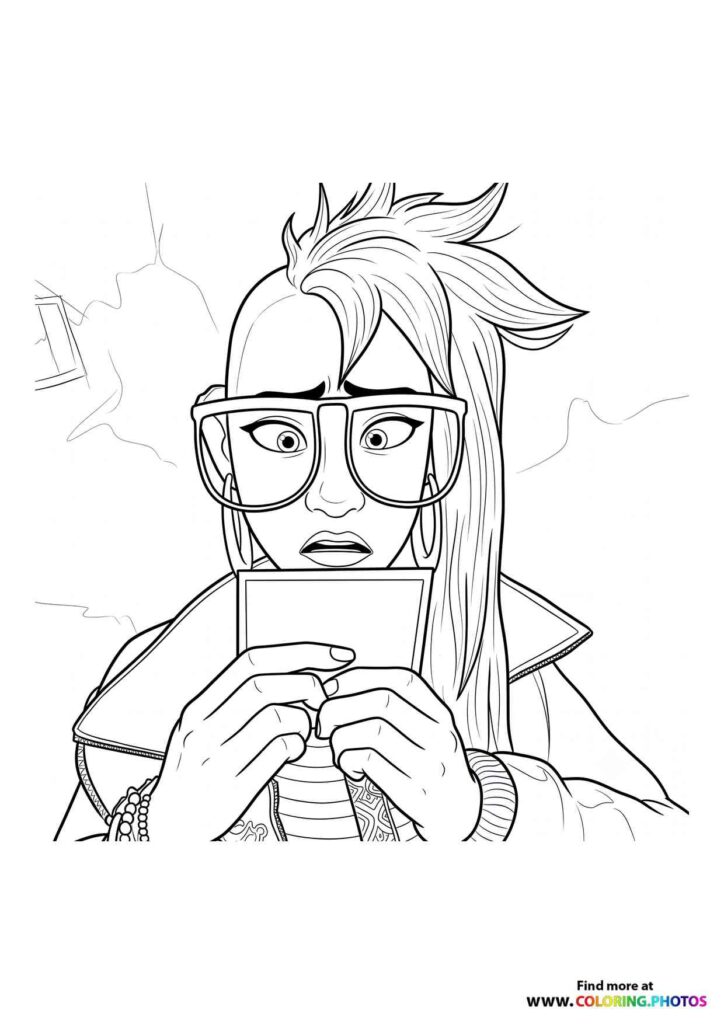 Girl with Glasses and Device