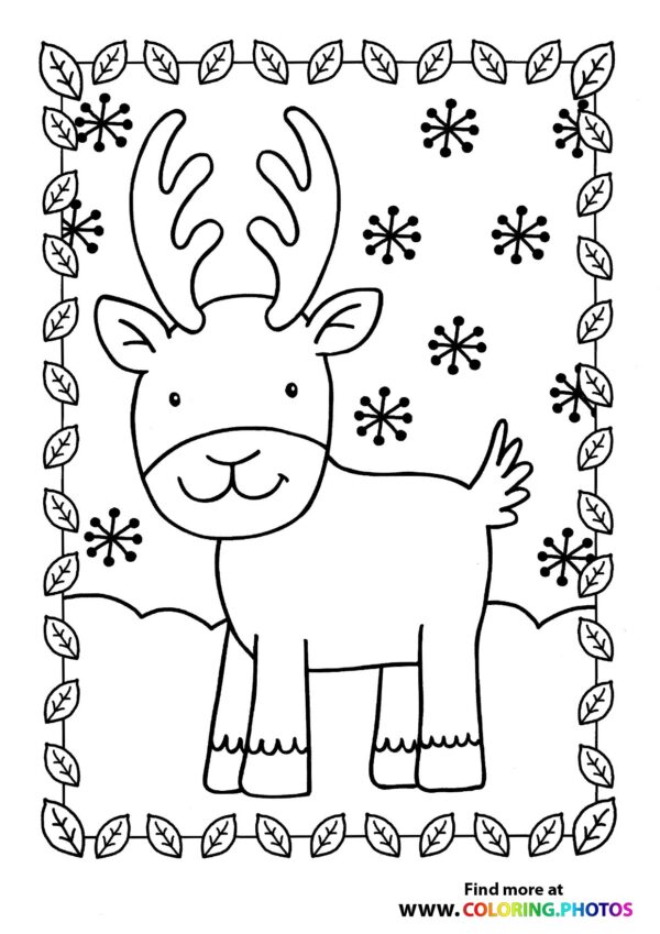 Reindeer in snow
