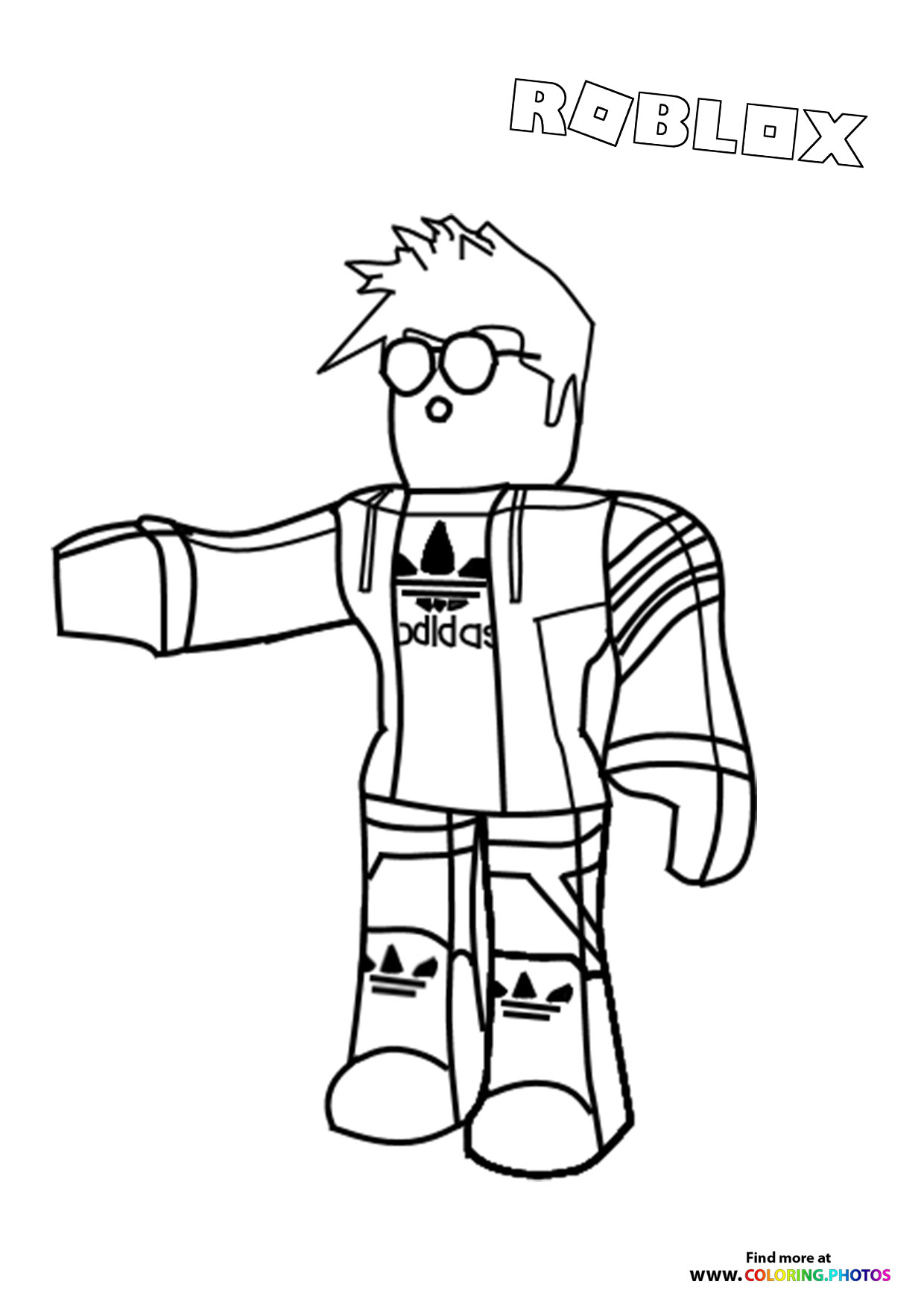 Adidas character coloring page