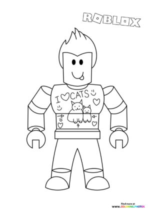 Roblox Character with Cat Shirt